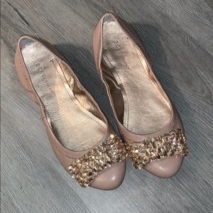 Blush faux Leather Flats